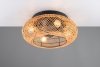 Lampa sufitowa plafon z wiatrakiem na pilot pleciona brązowa owalna boho rystykalna industrialna minimalistyczna nad stół do salonu sypialni LILLESAND R67302126 Rl